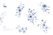 Gwinnett | Indigo | Botanical set, a Decorative Illustration by Karma (Thumbnail 11 of 16)