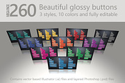 Mega Pack: 260 glossy buttons, an UI Kit Template by DutchDigitalDesign (Thumbnail 1 of 8)