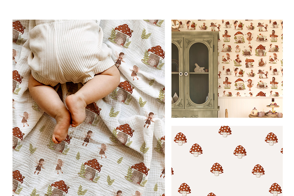 Mushroom Fairies. Kids collection, an Animal Illustration by polikarpovaart (Photo 9 of 15)