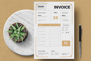 Restaurant Invoice Template, a Stationery Template by MightyDesign