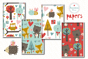 Woodland Valentine Paper Set