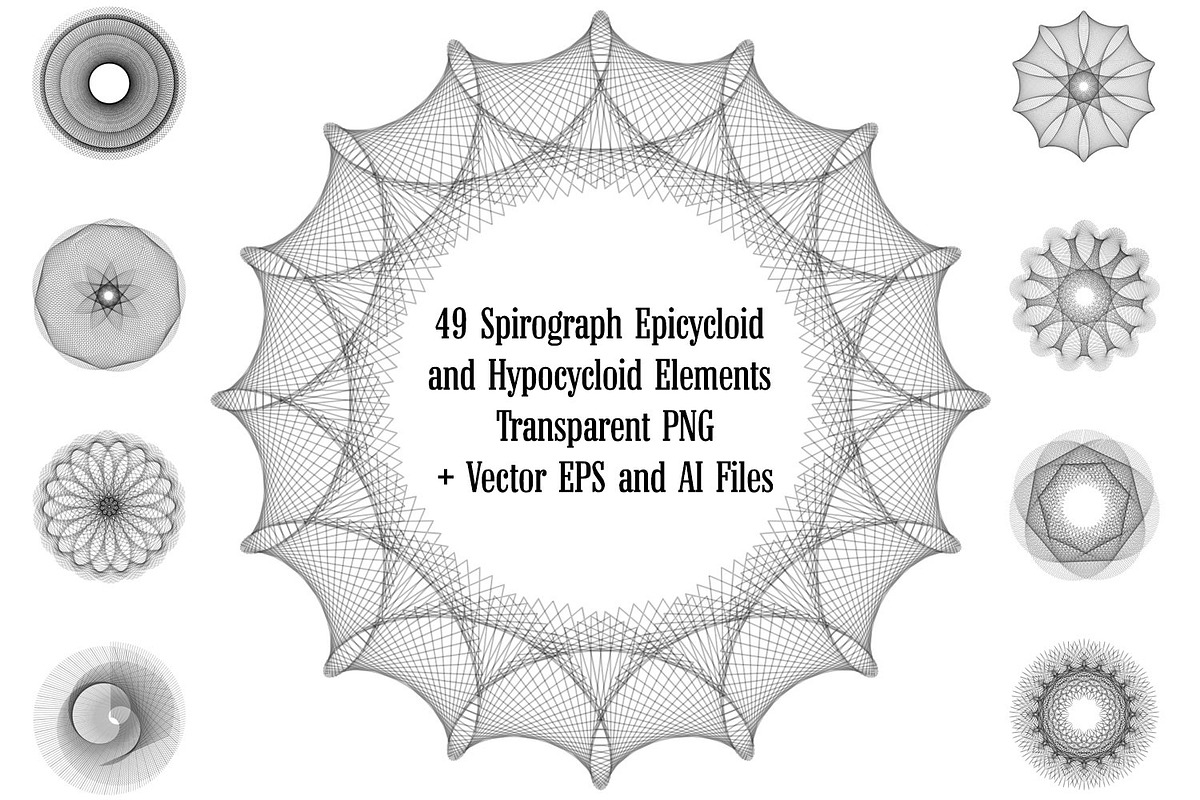 49 Spirograph   Elements, an Object Graphic by Kseniya-Omega (Photo 1 of 6)