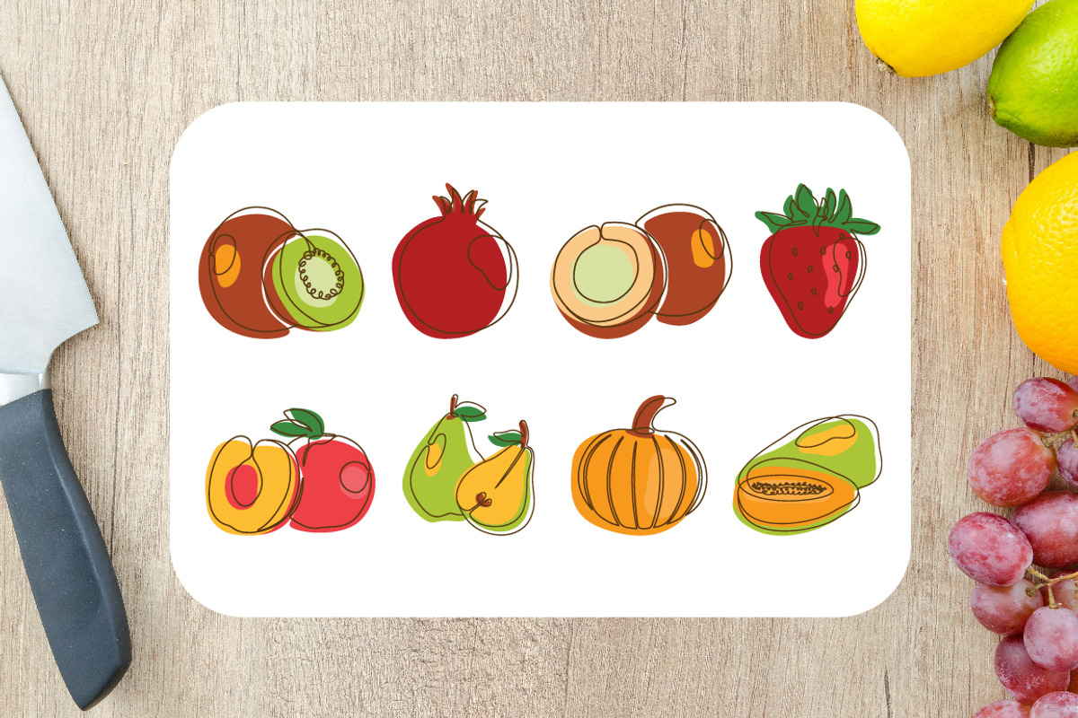 20 Fruits Healthy Food in Line Art, a Food Illustration by jongcreative (Photo 4 of 5)