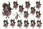 Halloween Witches Characters Clipart, a Seasonal Illustration by KaramfilaS (Thumbnail 4 of 10)