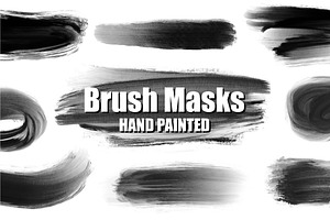 Hand Painted Brush Masks, a Texture Graphic by alexdndz