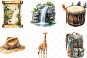 Jungle Adventure Clipart Bundle, an Illustration by Black Bird Studio (Thumbnail 6 of 6)