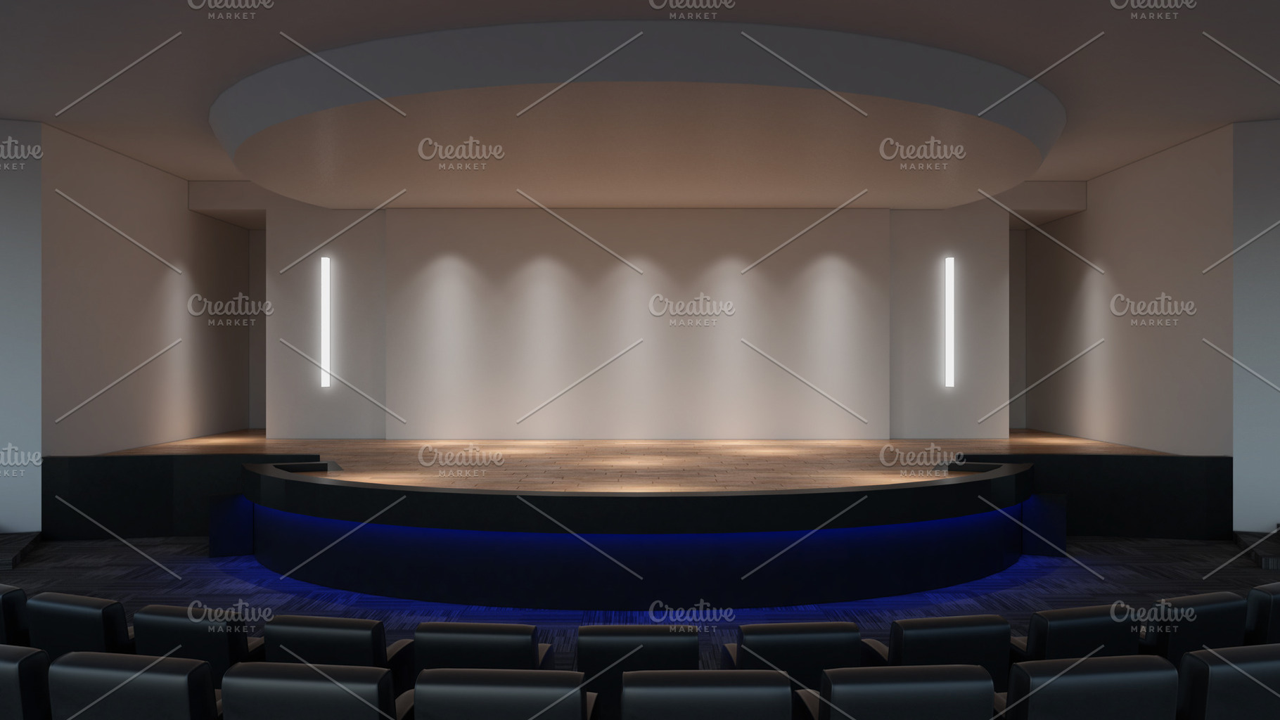 Stage mock up 3d rendering, an Architecture Photo by MOOSPACE_STUDIO