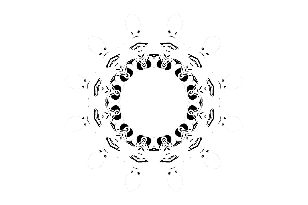 Black and White Mandala Patterns Set, a Decorative Illustration by NJ Himel (Photo 62 of 101)