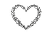 Floral Heart Frame SVG Bundle, an Illustration by Designs_River (Thumbnail 11 of 31)