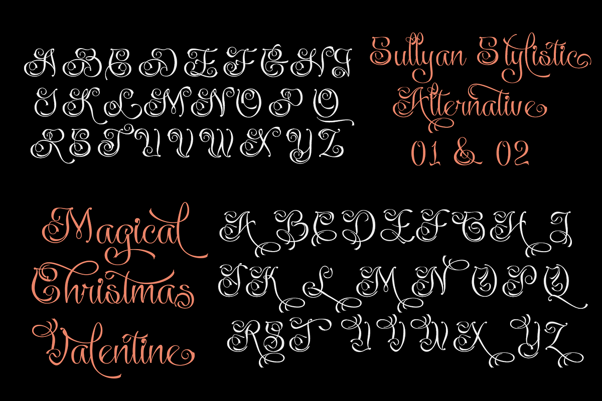 Sullyan Modern Calligraphy, a Blackletter Font by TypeClassHeroes (Photo 8 of 12)