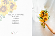Watercolor Sunflowers Collection, an Illustration by CaraulanStore (Thumbnail 2 of 9)