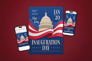 Inauguration Day Event Flyer Set, a Flyer Template by The Good Store