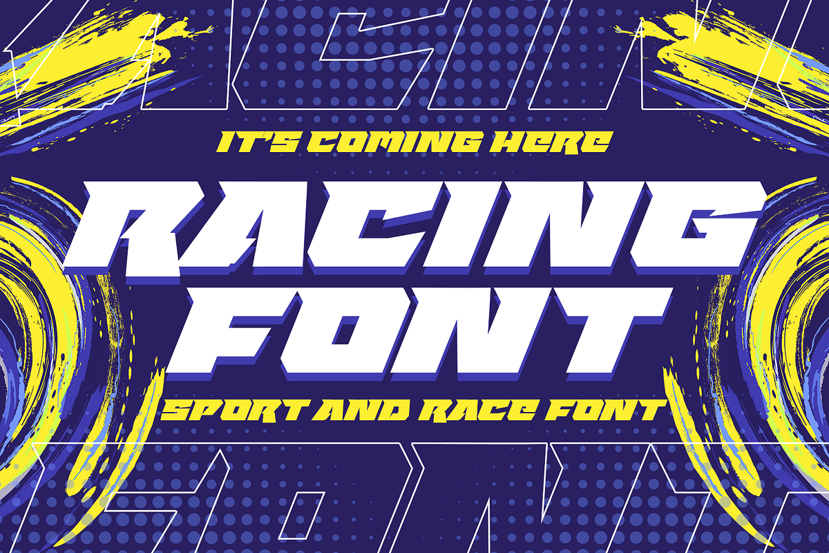 Racing Font – Sport and Racing Font, a Serif Font by Gassstype (Photo 1 of 9)