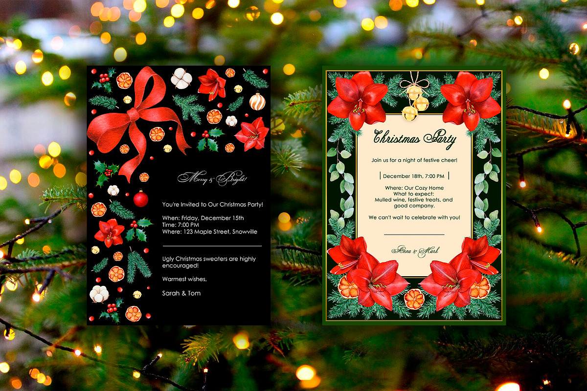 Whimsical Christmas Botanicals, a Seasonal Illustration by SunnJaneArt (Photo 12 of 13)