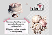 Vintage Romantic Wedding Cliparts, a Seasonal Illustration by EdeniaArtStudio (Thumbnail 2 of 8)