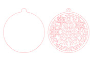 Christmas Tree Ornament Laser Cut, a Seasonal Illustration by CraftArtStudio (Thumbnail 3 of 3)