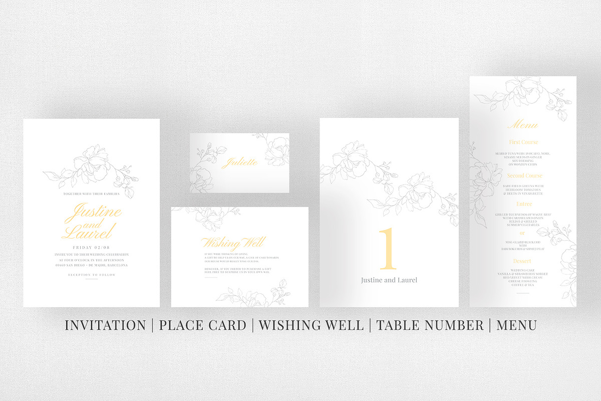 Elegant Floral Wedding Suite, an Invitation Template by Azka Creative (Photo 5 of 5)