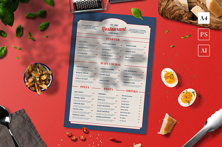 Modern Food Menu