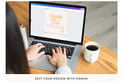 Retro Thank you card Canva template, a Flyer Template by Hellohastore (Thumbnail 10 of 11)