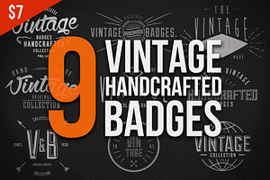 Vintage Handcrafted Badges