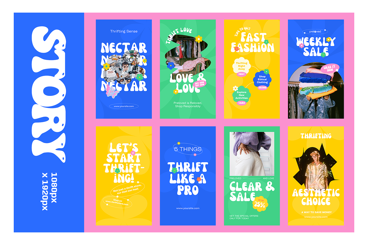Thrifting Social Media Pack, a Social Media Template by Sixtysix Labs (Photo 6 of 9)