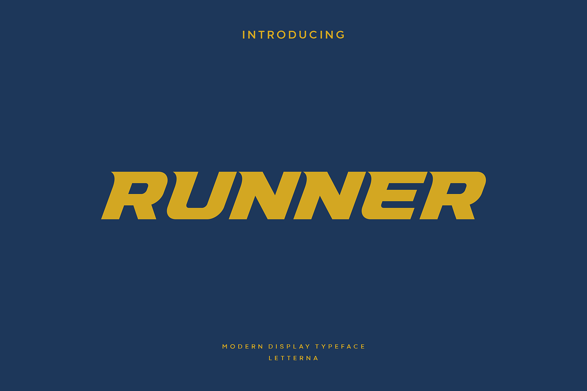 Runner - Modern Sport Typeface, a Sans Serif Font by Letterna (Photo 1 of 4)