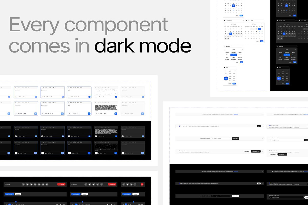 Design System Pro Atomic1.0Dark Mode, an UI Kit Template by Lumina_ui_ux202 (Photo 3 of 8)