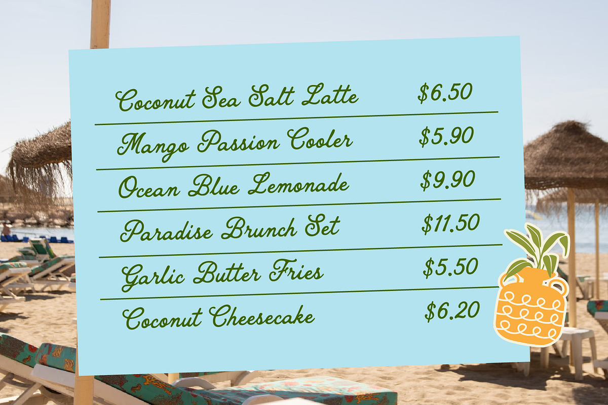 Flamingo Sunshine Coastal Font, a Handwritten Font by Tyasify (Photo 6 of 9)