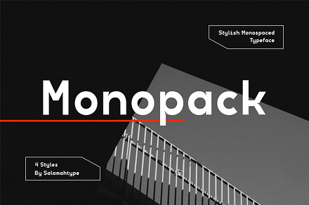 Monopack - Stylish Monospaced Font
