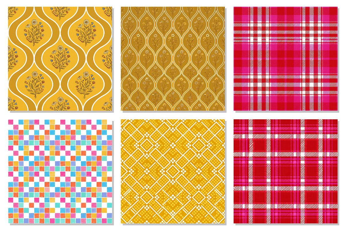 Retro Seamless Pattern Bundle, a Pattern Graphic by Dream Creation (Photo 5 of 6)