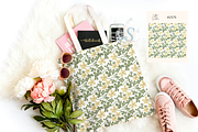 Vines Yellow Floral Seamless Pattern, a Pattern Graphic by Little Creative Scribbles (Thumbnail 6 of 7)