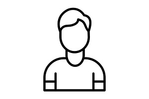 Man Line Icon, an Icon by Pexelpy