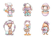 Easter Spring Animals Clipart, an Illustration by Design Market (Thumbnail 3 of 3)
