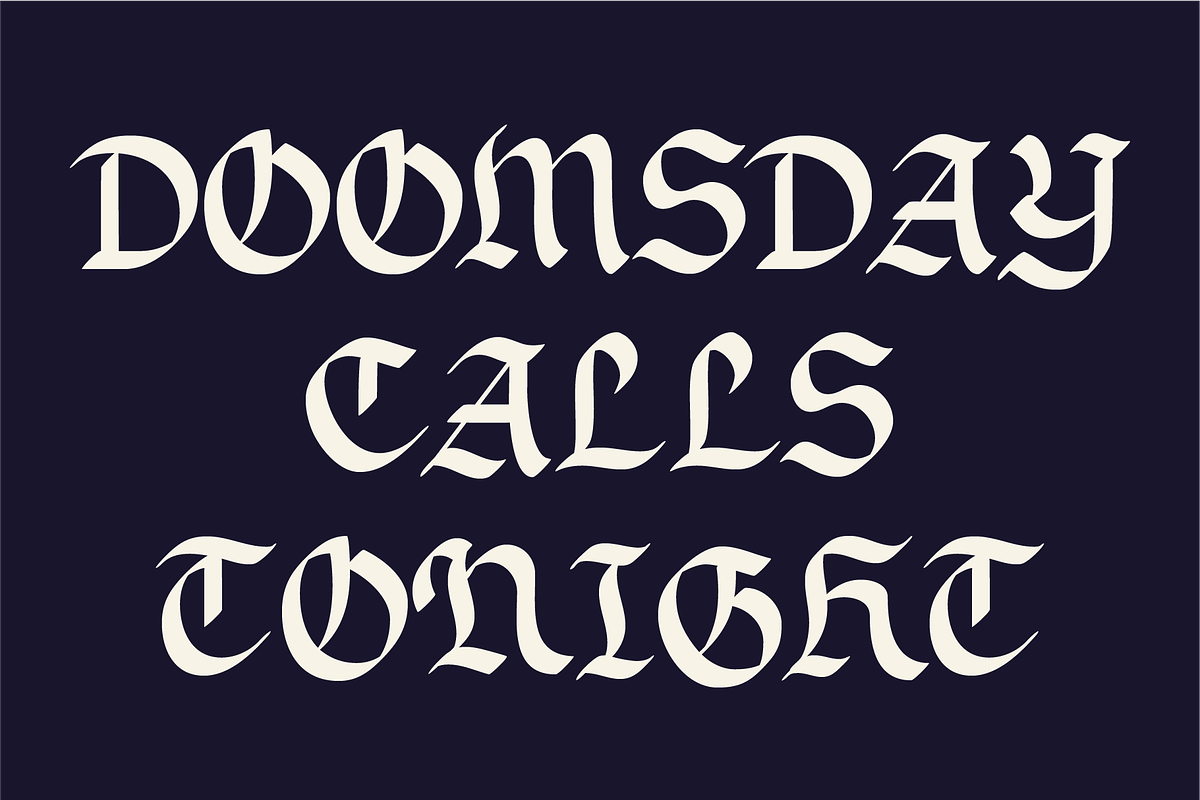 Quembey – Retro Horror Blackletter, a Blackletter Font by Tiptop Graphic (Photo 2 of 9)