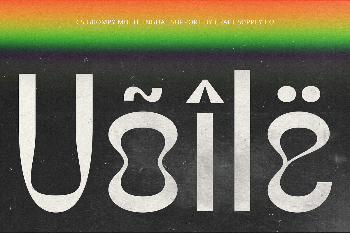 CS Grompy – Psychedelic Font, a Sans Serif Font by Craft Supply Co. (Photo 7 of 8)
