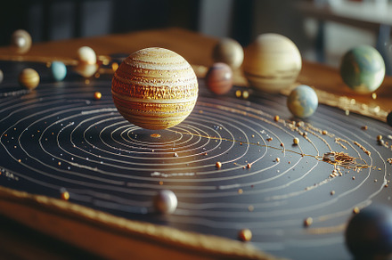 Planetary model showing Jupiter and, a Background Photo by Pixeness