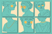 Antique statues and flowers, a Decorative Illustration by Popova (Thumbnail 8 of 11)