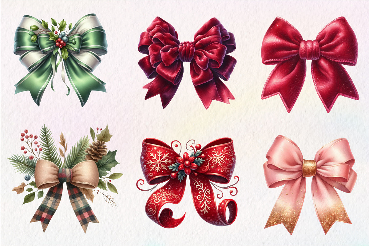Christmas Bow Sublimation Bundle, an Illustration by CreationArt (Photo 5 of 5)
