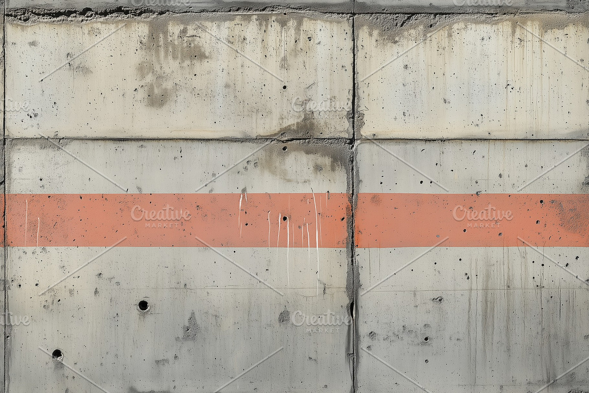 Seamless concrete bunker with industrial military markings wall ...