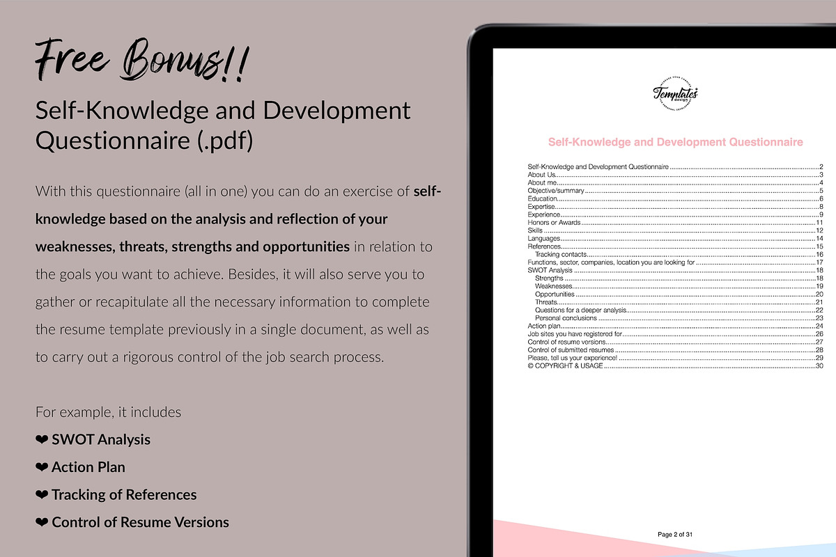 Nurse Resume Design / CV - Kaylee, a Resume Template by Templates Design Co. (Photo 12 of 17)