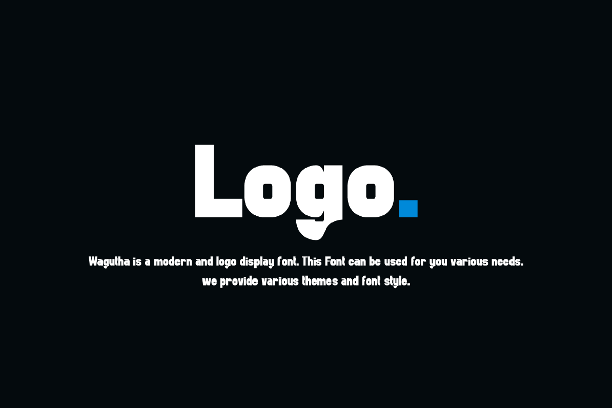 Wagutha - Corporate Logo Font, a Sans Serif Font by Iqsiart Studio (Photo 2 of 7)