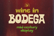 Wine in Bodega Mid-century Display, a Sans Serif Font by Struvictory.art (Thumbnail 1 of 9)