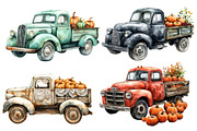 Fall Vintage Truck & Pumpkins, an Illustration by Designworld (Thumbnail 3 of 6)