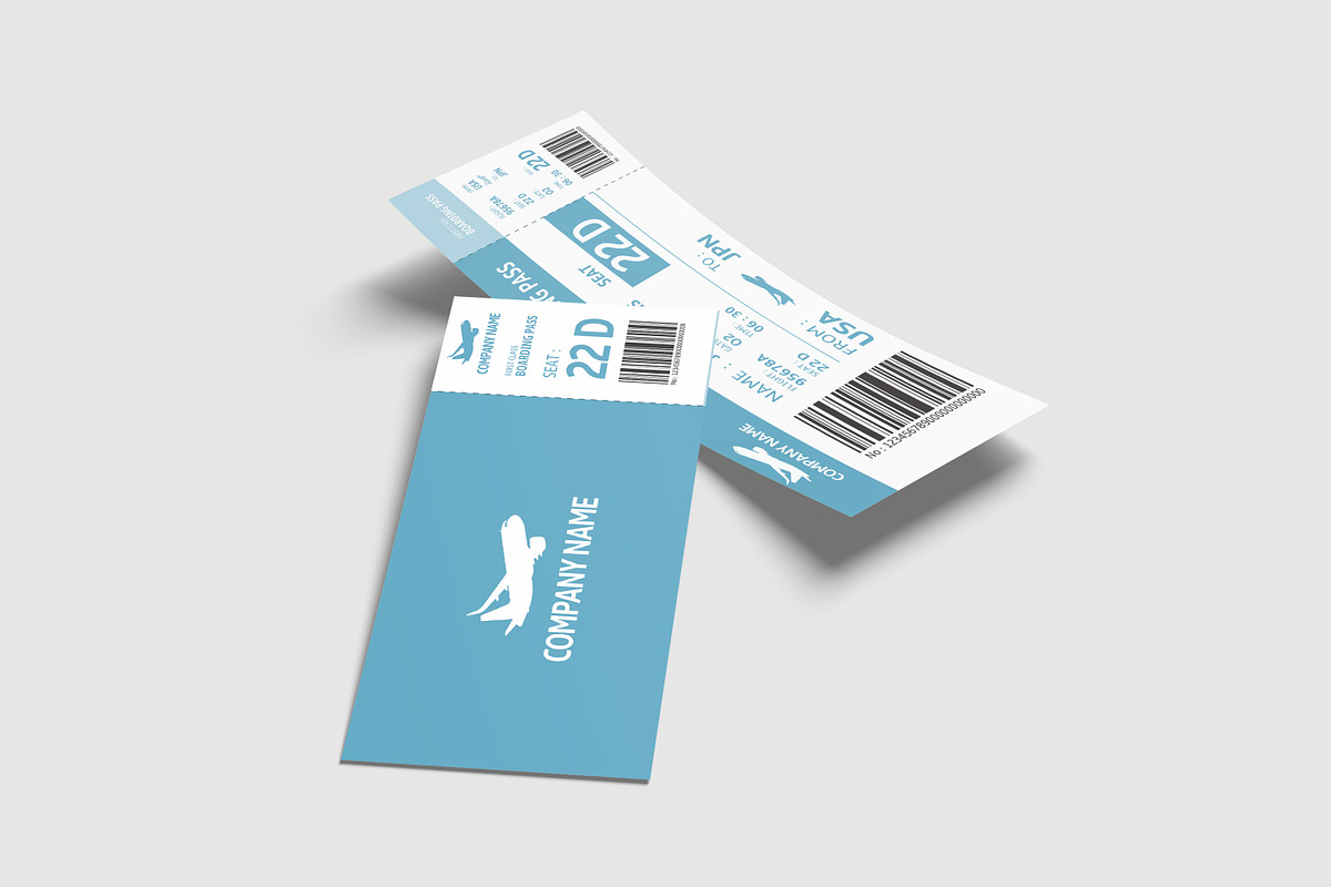 Ticket mockup isolated, a Product Mockup by mahhyud (Photo 3 of 9)