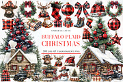 Buffalo Plaid Christmas Clipart, an Illustration by Designworld (Thumbnail 1 of 6)