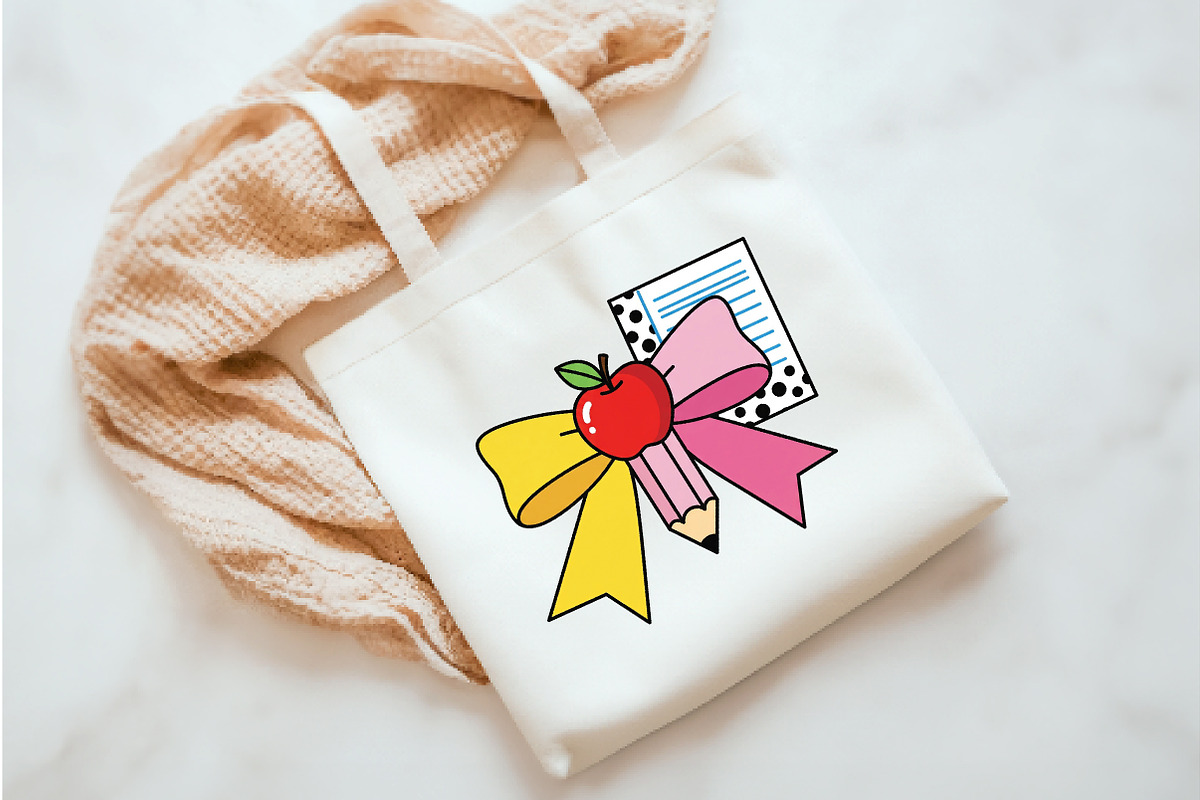 Coquette Teacher Pencil Bow, an Illustration by Watercolor design (Photo 3 of 3)