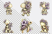 Spring Turtle with Flower Clipart B, an Illustration by SVGArt (Thumbnail 5 of 9)