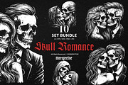 10 Bundle Dark Art Skull Romance, an Illustration by Morspective (Thumbnail 1 of 7)