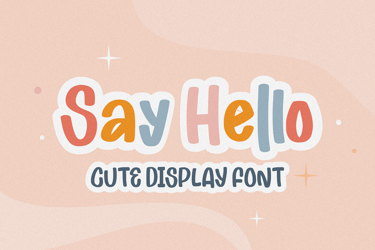 Say Hello - Cute Display Font, a Serif Font by Good Java Studio (Photo 1 of 12)