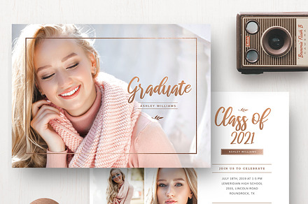 Senior Graduation Announcement SG005, an Invitation Template by Bellenity Design